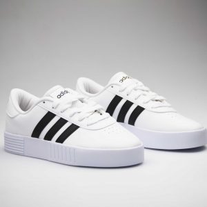 Adidas Court Bold sneaker platform pelle bianco