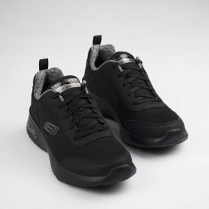 Skechers Skech-Air Dynamight sneaker in mesh e pelle Nero