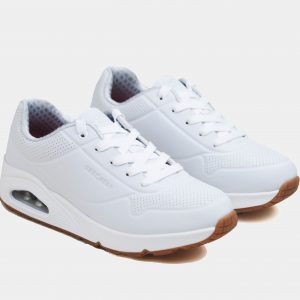Skechers Uno Stand sneaker effetto nabuk Bianco