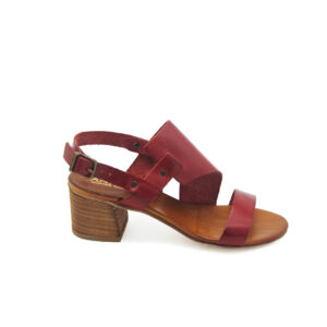Anna Calzature sandalo fasciante in cuoio col. rosso
